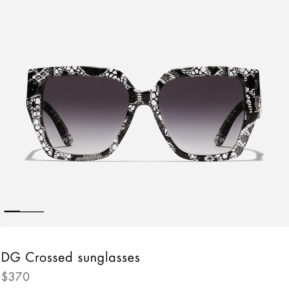 NEW Dolce & Gabbana | Crossed Lace Inspired Sunglasses
